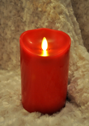 luminara 5 inch red  candle